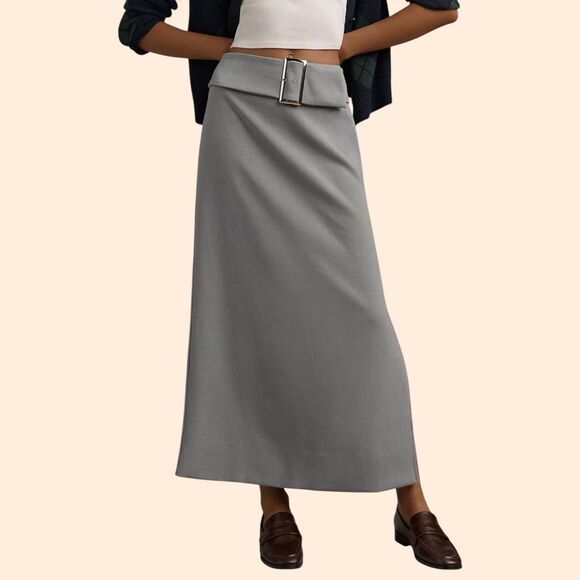 By Anthropologie Belted Maxi Skirt - Picture 1 of 8